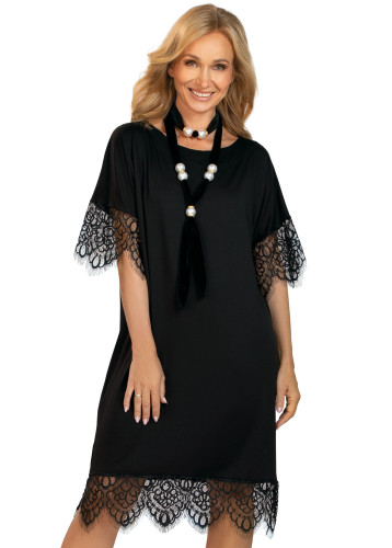 Hamana elegancka koszula nocna wiskozowa z koronką Harriet