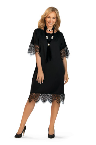 Hamana elegancka koszula nocna wiskozowa z koronką Harriet